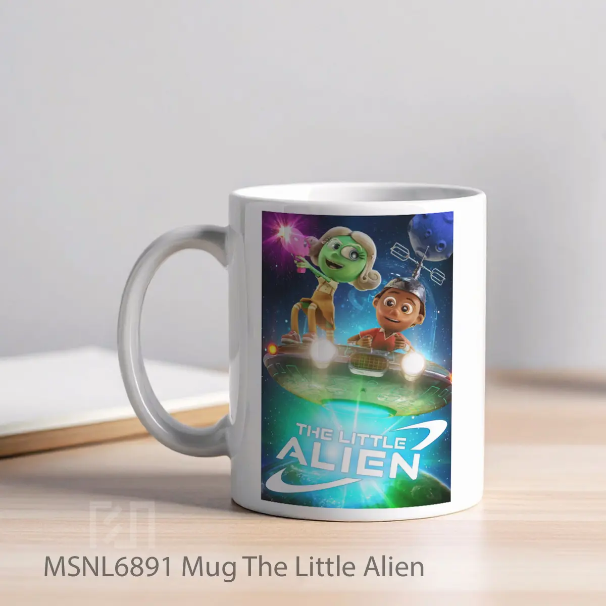 Mug The Little Alien Gelas Keramik Tema Film MSNL6891 - Tampak Kiri