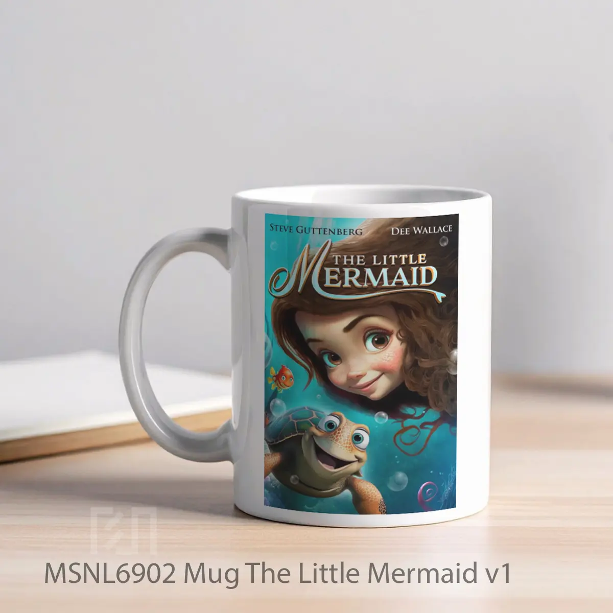 Mug The Little Mermaid V1 Gelas Keramik Tema Film MSNL6902 - Tampak Kiri