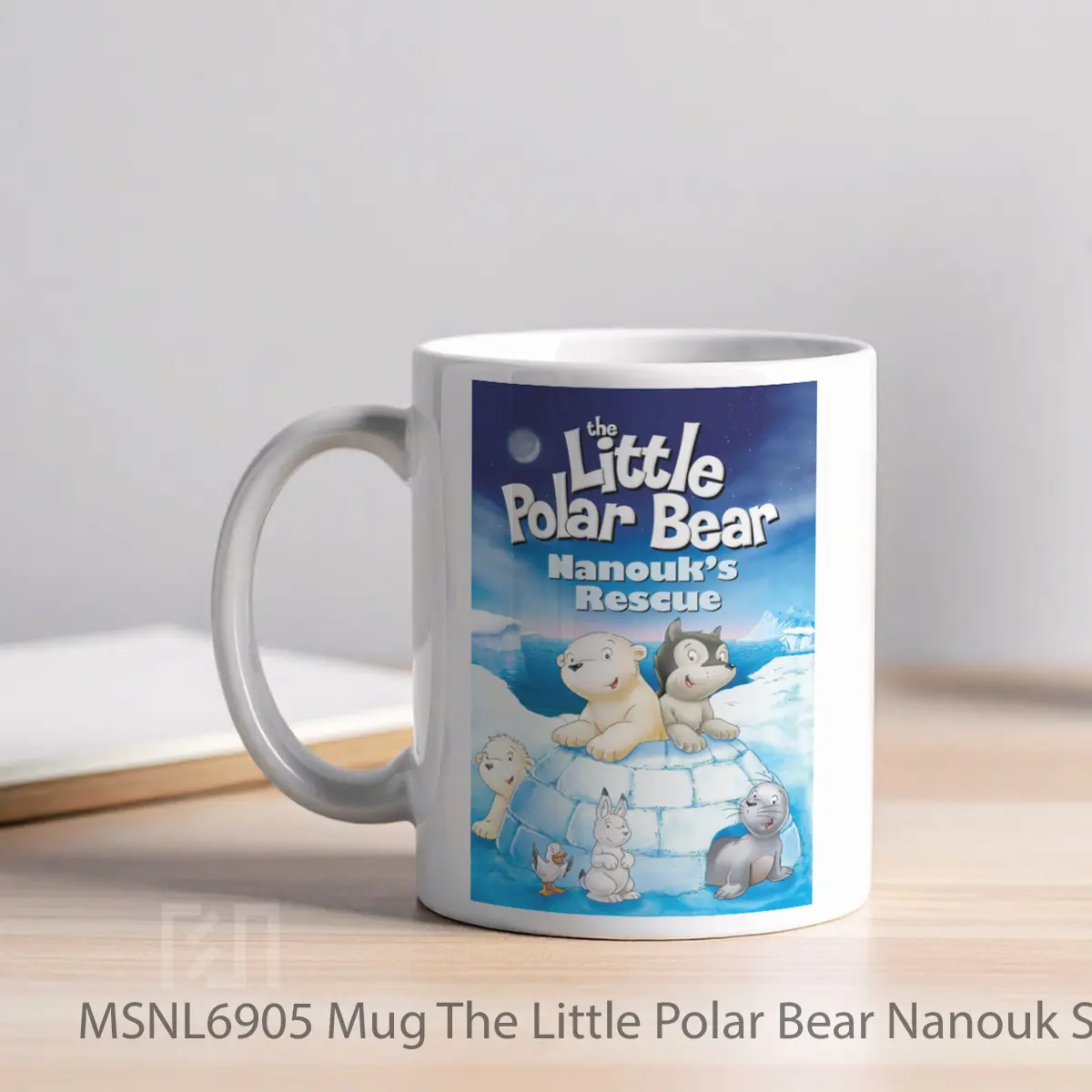 Mug The Little Polar Bear Nanouk S Rescue Gelas Keramik Tema Film MSNL6905 - Tampak Kiri