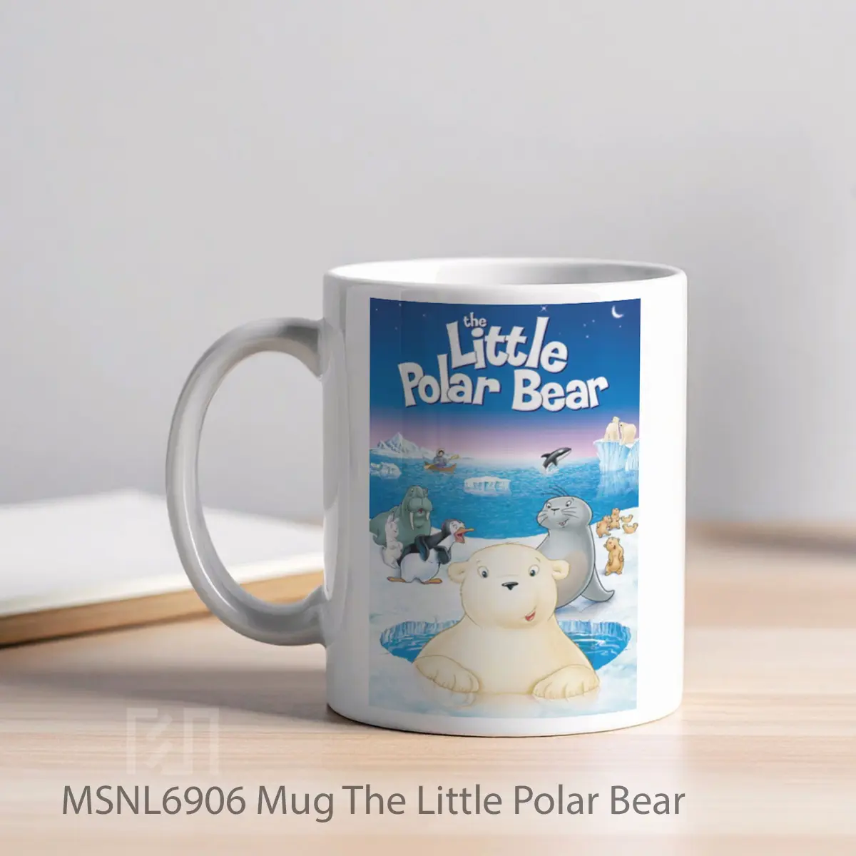Mug The Little Polar Bear Gelas Keramik Tema Film MSNL6906 - Tampak Kiri