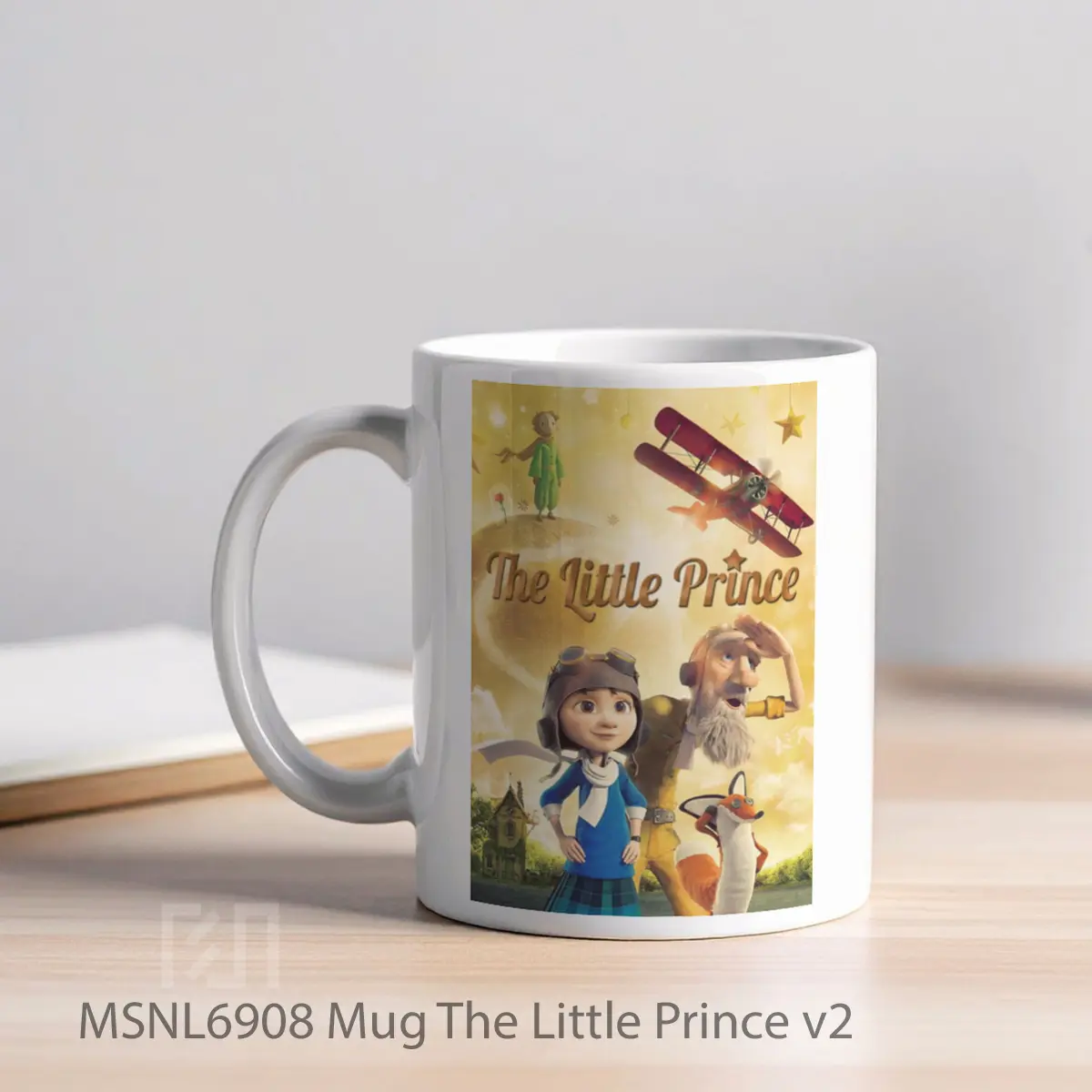 Mug The Little Prince V2 Gelas Keramik Tema Film MSNL6908 - Tampak Kiri