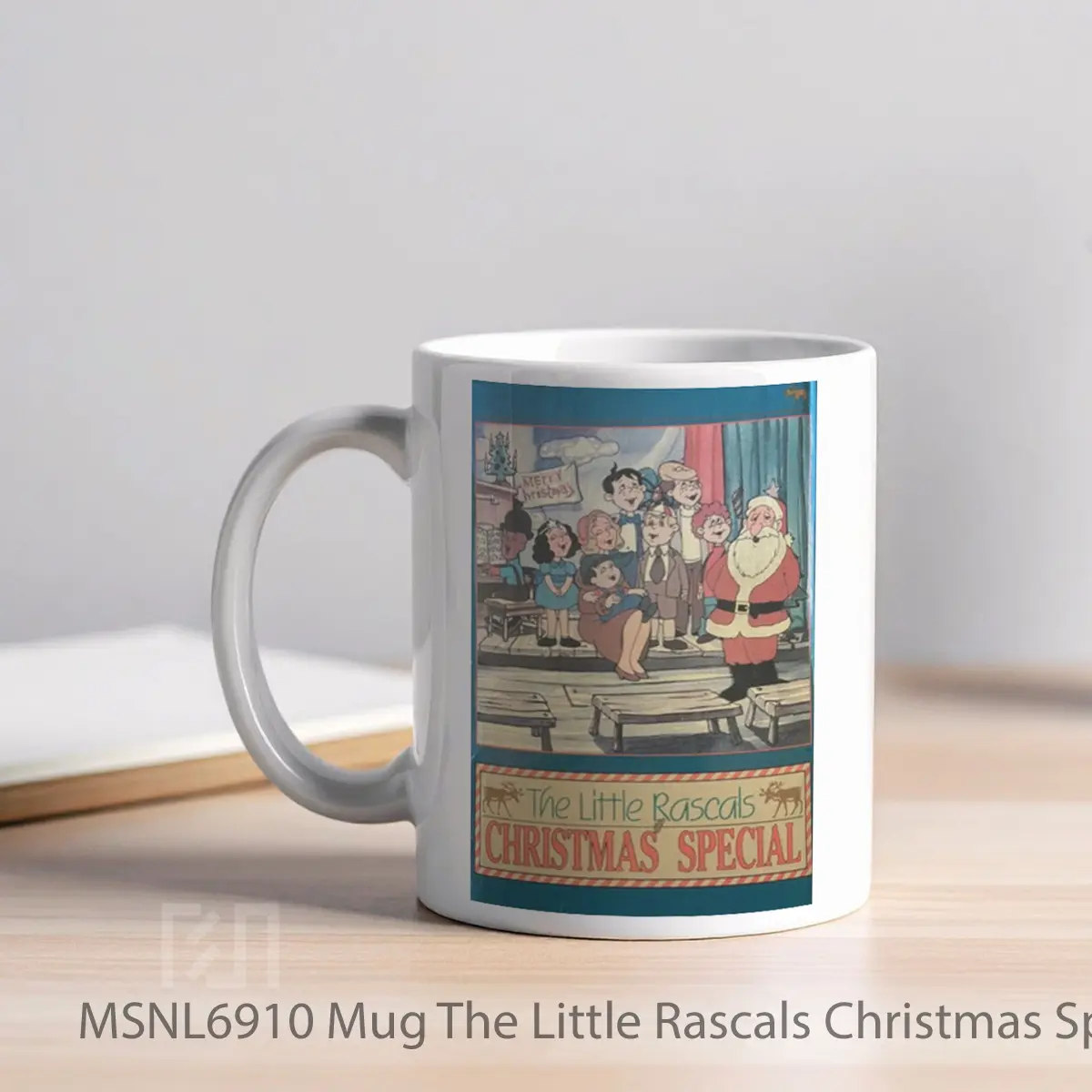 Mug The Little Rascals Christmas Special Gelas Keramik Tema Film MSNL6910 - Tampak Kiri