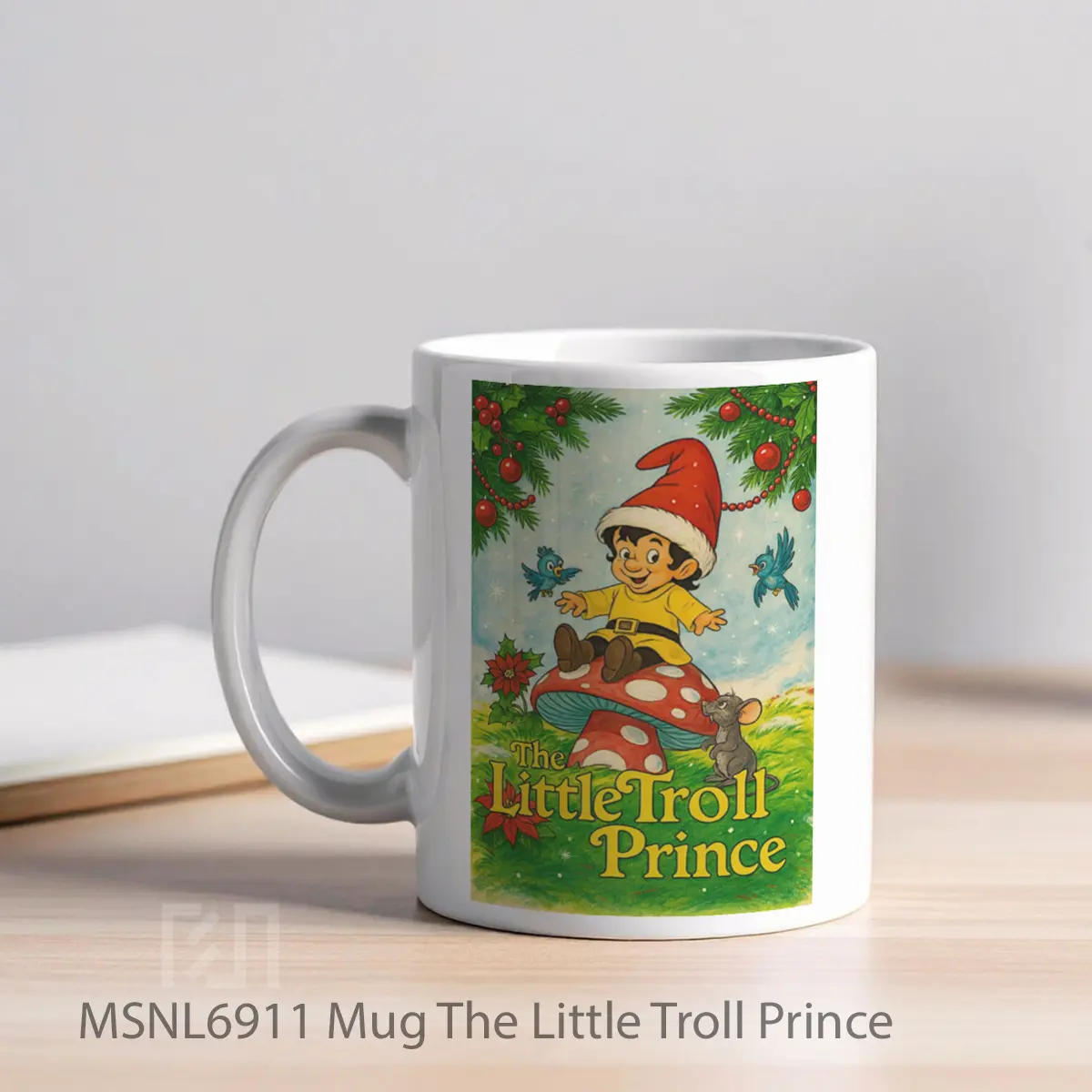 Mug The Little Troll Prince Gelas Keramik Tema Film MSNL6911 - Tampak Kiri