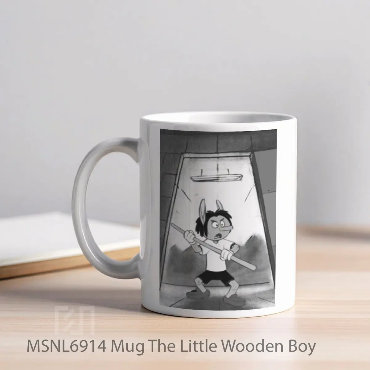 Mug The Little Wooden Boy Gelas Keramik Tema Film MSNL6914 - Tampak Kiri