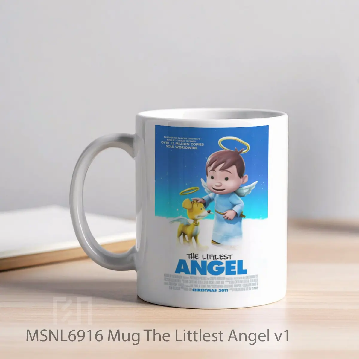 Mug The Littlest Angel V1 Gelas Keramik Tema Film MSNL6916 - Tampak Kiri