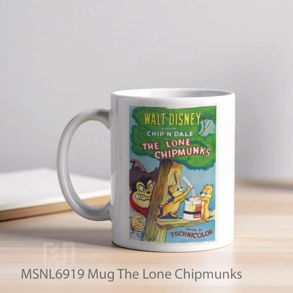 Mug The Lone Chipmunks Gelas Keramik Tema Film MSNL6919 - Tampak Kiri