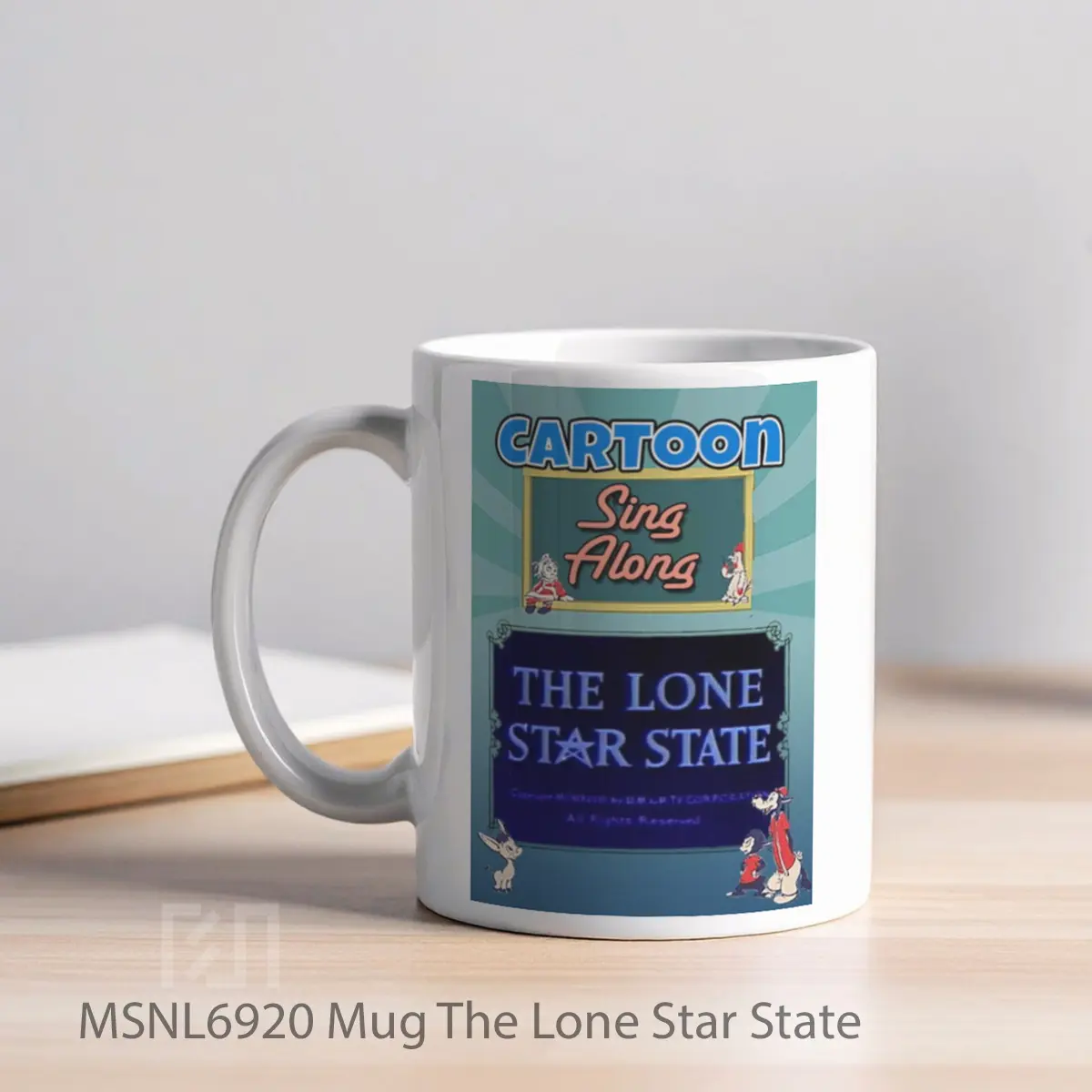 Mug The Lone Star State Gelas Keramik Tema Film MSNL6920 - Tampak Kiri