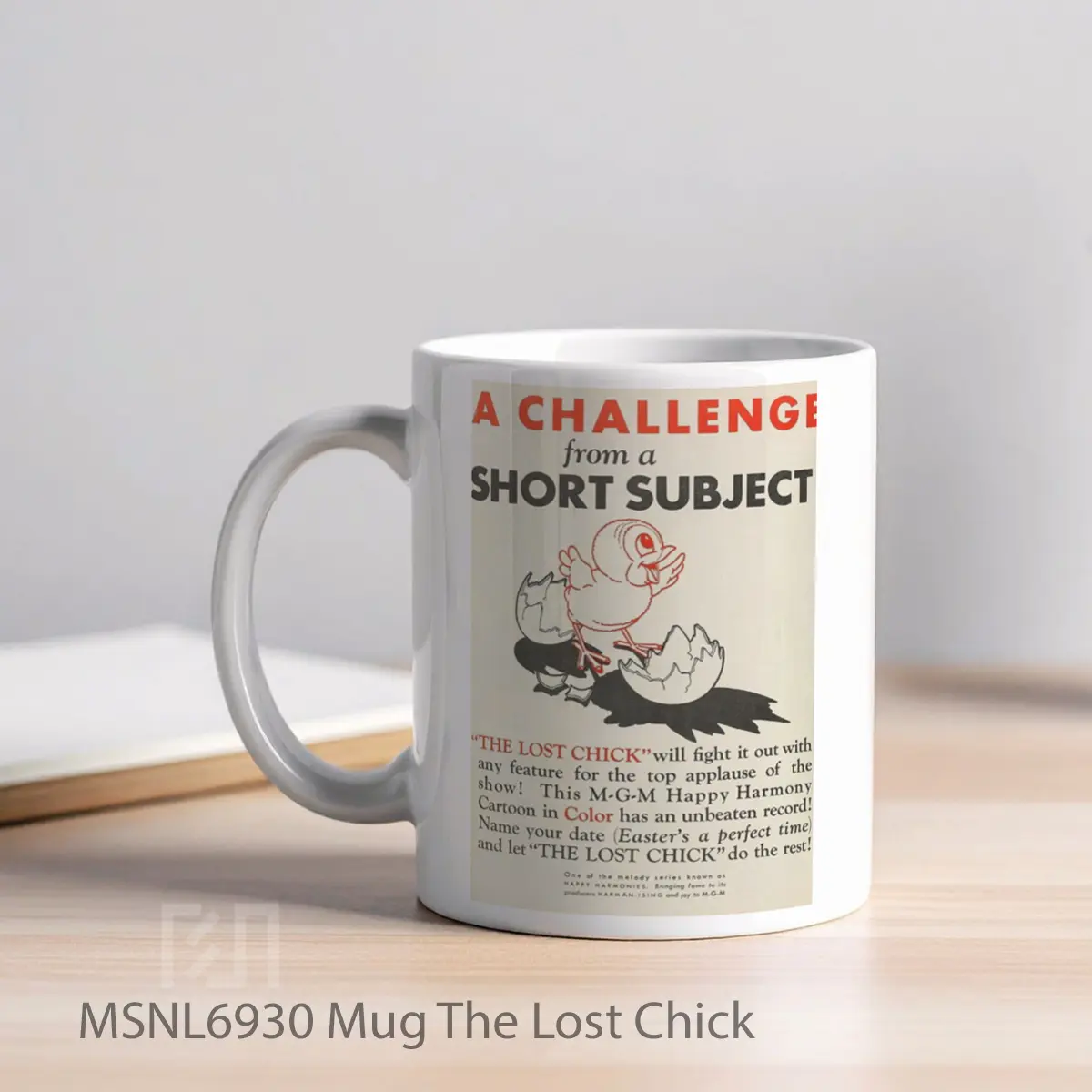 Mug The Lost Chick Gelas Keramik Tema Film MSNL6930 - Tampak Kiri