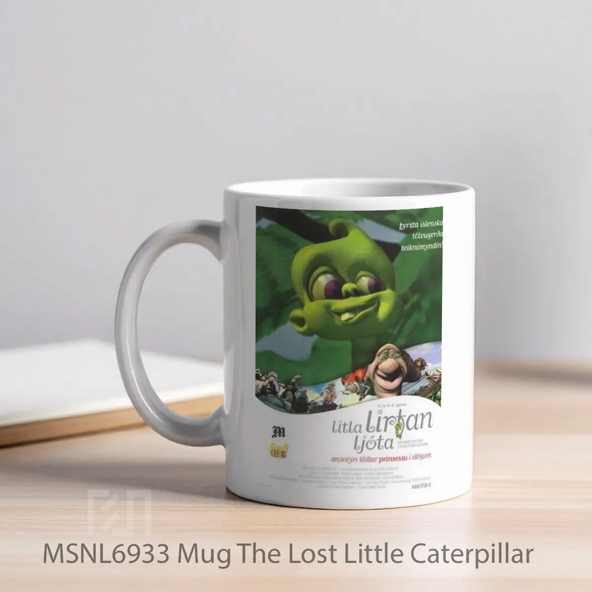 Mug The Lost Little Caterpillar Gelas Keramik Tema Film MSNL6933 - Tampak Kiri