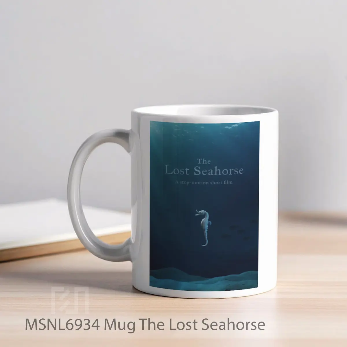 Mug The Lost Seahorse Gelas Keramik Tema Film MSNL6934 - Tampak Kiri