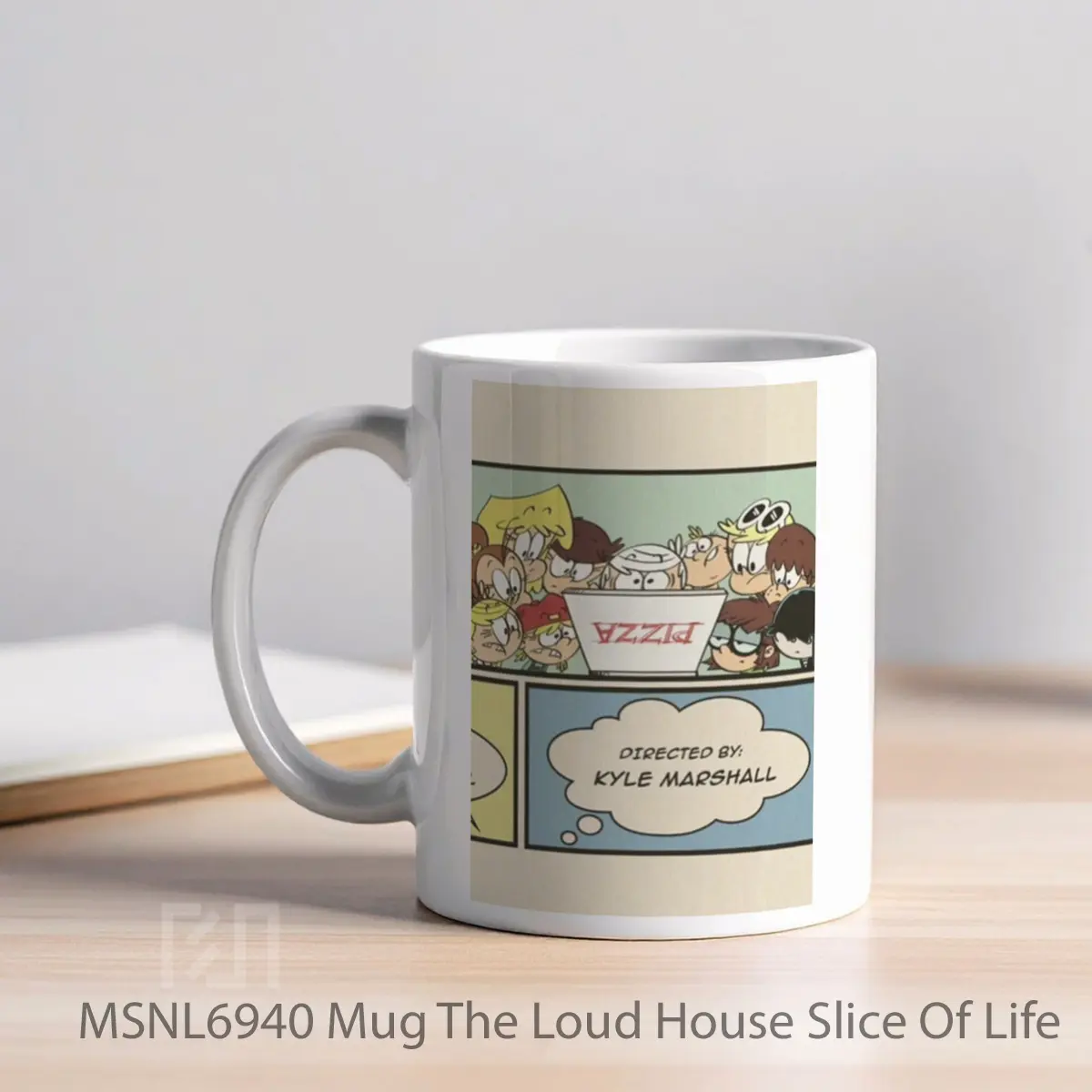 Mug The Loud House Slice Of Life Gelas Keramik Tema Film MSNL6940 - Tampak Kiri