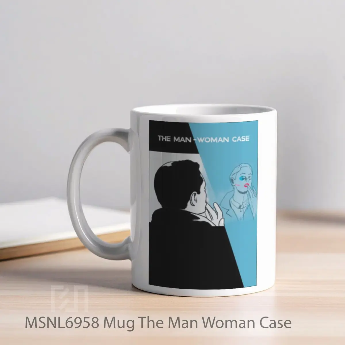 Mug The Man Woman Case Gelas Keramik Tema Film MSNL6958 - Tampak Kiri