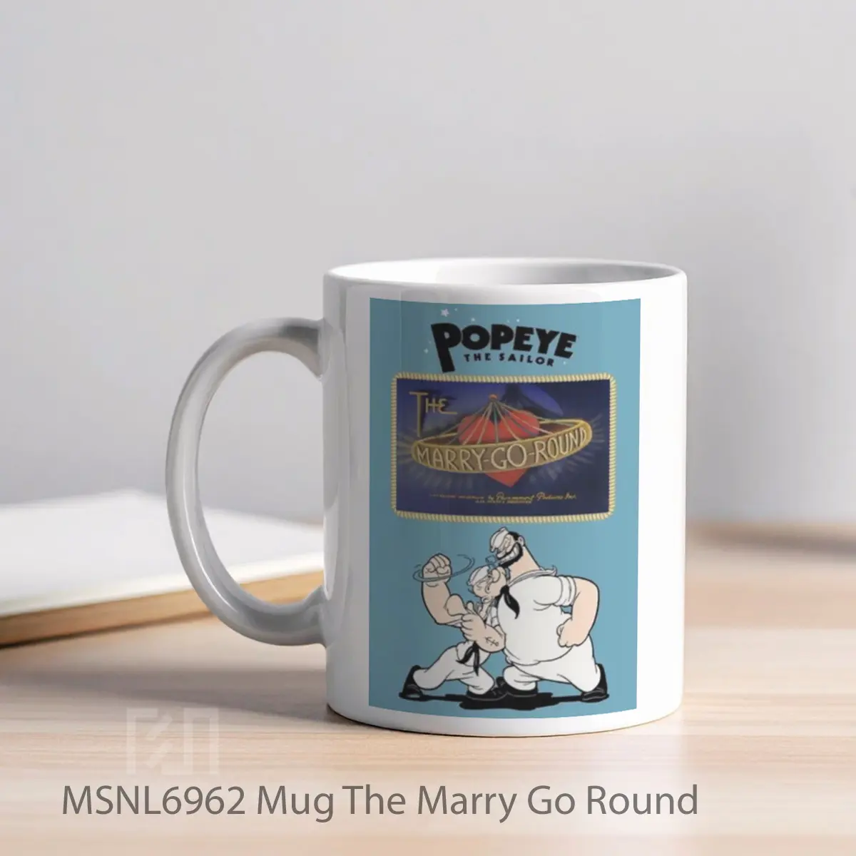 Mug The Marry Go Round Gelas Keramik Tema Film MSNL6962 - Tampak Kiri