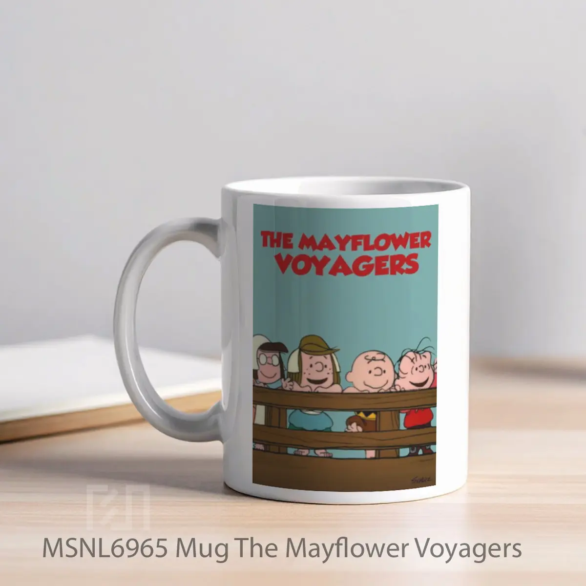 Mug The Mayflower Voyagers Gelas Keramik Tema Film MSNL6965 - Tampak Kiri