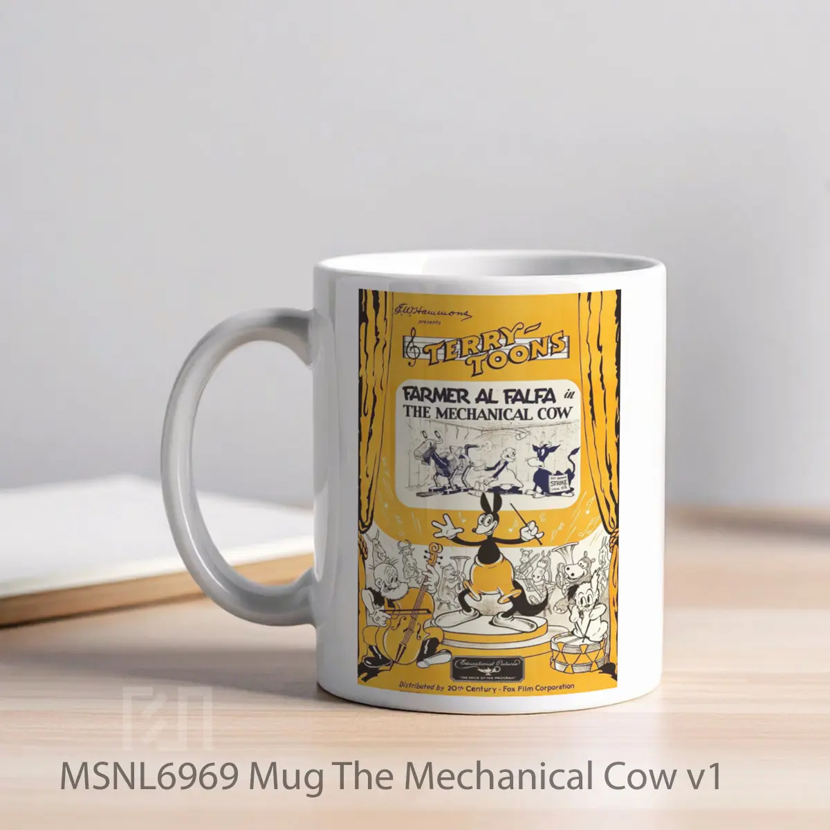 Mug The Mechanical Cow V1 Gelas Keramik Tema Film MSNL6969 - Tampak Kiri