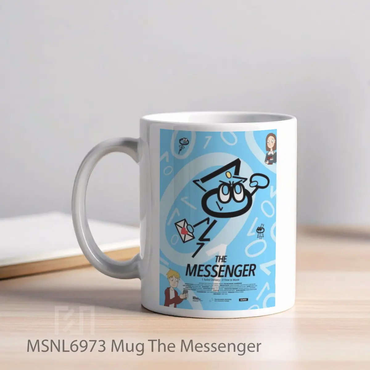 Mug The Messenger Gelas Keramik Tema Film MSNL6973 - Tampak Kiri