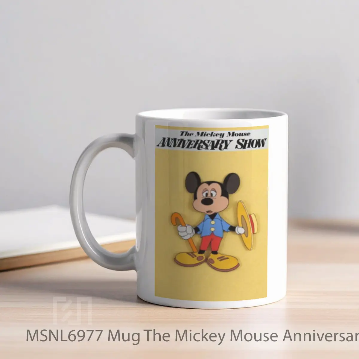 Mug The Mickey Mouse Anniversary Show Gelas Keramik Tema Film MSNL6977 - Tampak Kiri