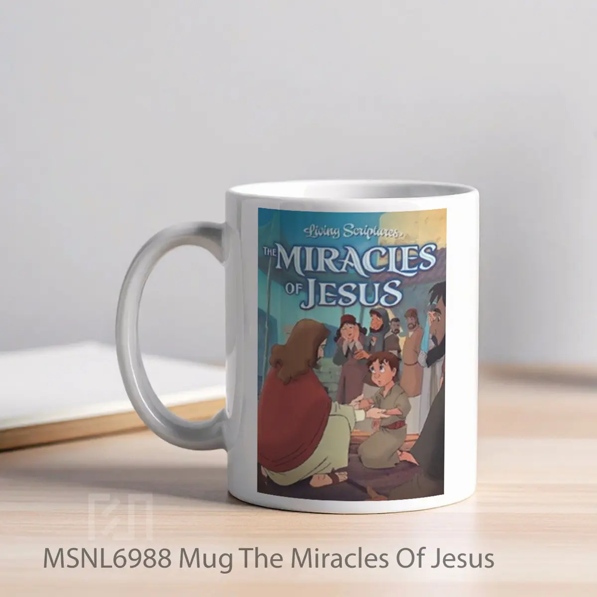 Mug The Miracles Of Jesus Gelas Keramik Tema Film MSNL6988 - Tampak Kiri