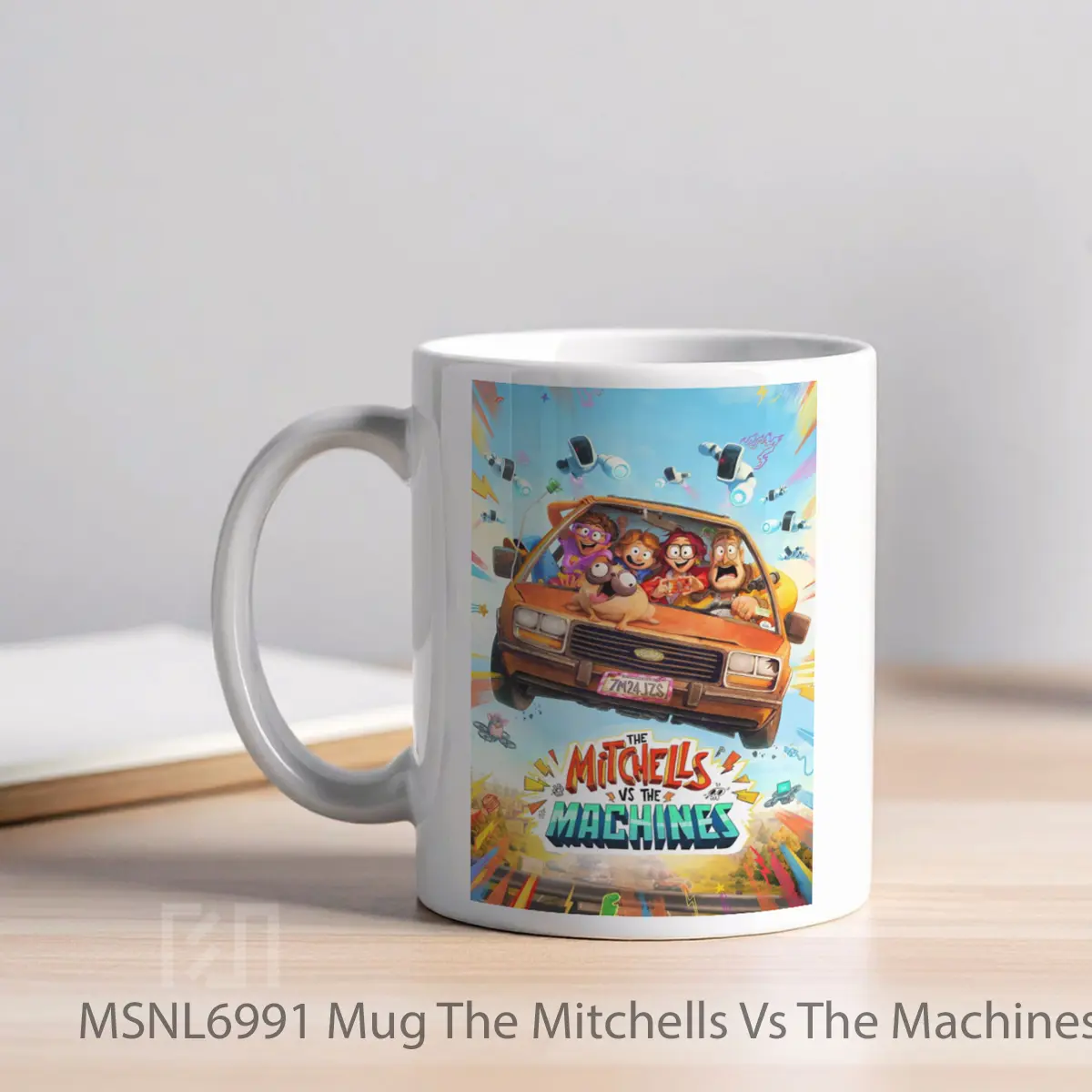 Mug The Mitchells Vs The Machines Gelas Keramik Tema Film MSNL6991 - Tampak Kiri