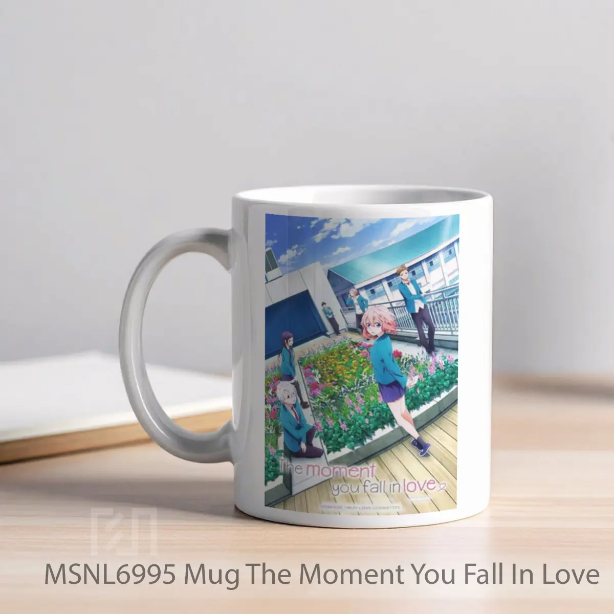 Mug The Moment You Fall In Love Gelas Keramik Tema Film MSNL6995 - Tampak Kiri