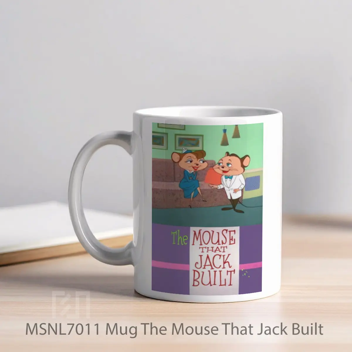 Mug The Mouse That Jack Built Gelas Keramik Tema Film MSNL7011 - Tampak Kiri
