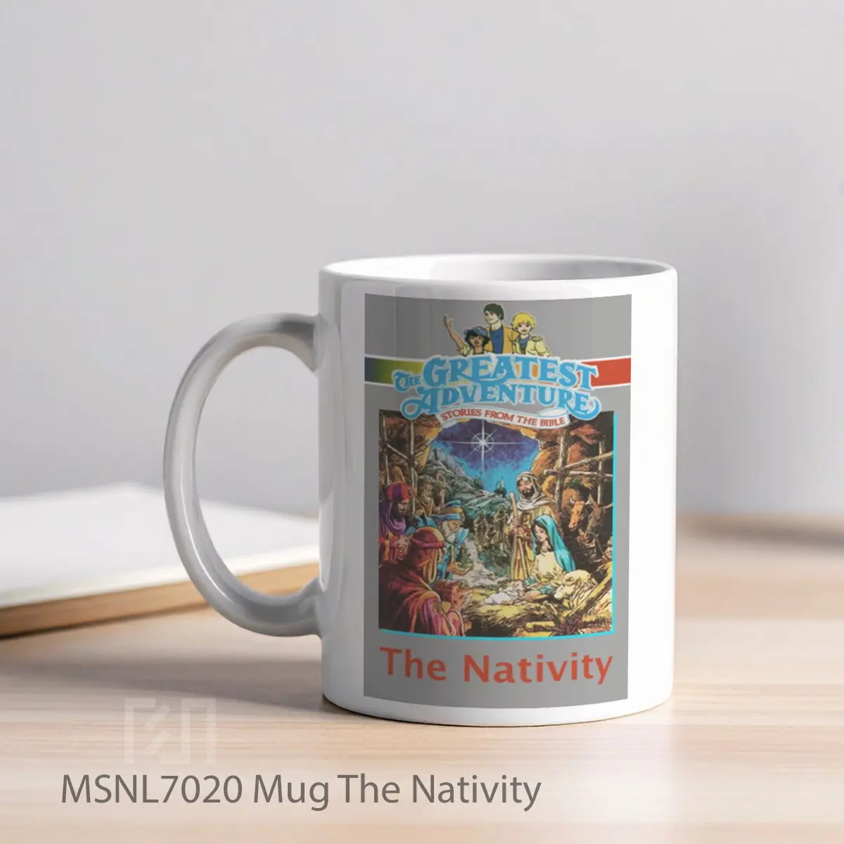 Mug The Nativity Gelas Keramik Tema Film MSNL7020 - Tampak Kiri