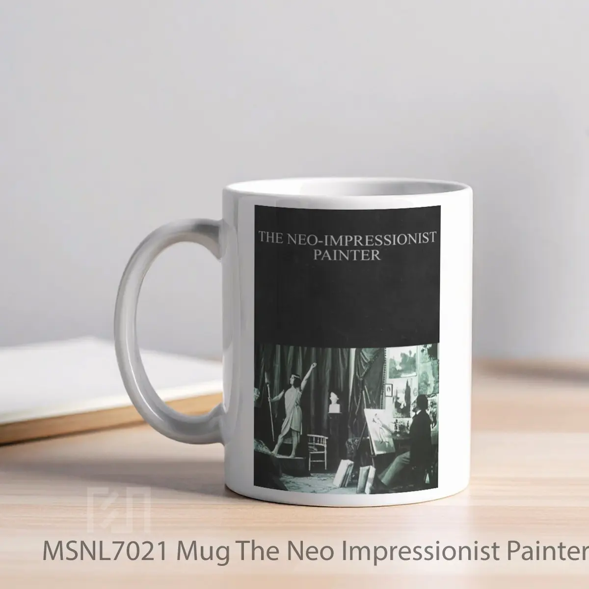 Mug The Neo Impressionist Painter Gelas Keramik Tema Film MSNL7021 - Tampak Kiri