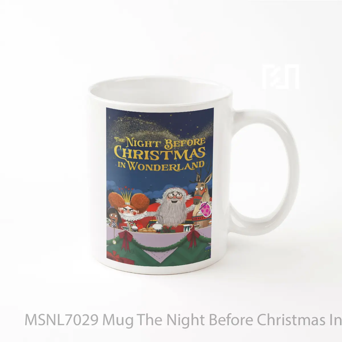 Mug The Night Before Christmas In Wonderland Gelas Keramik Tema Film MSNL7029