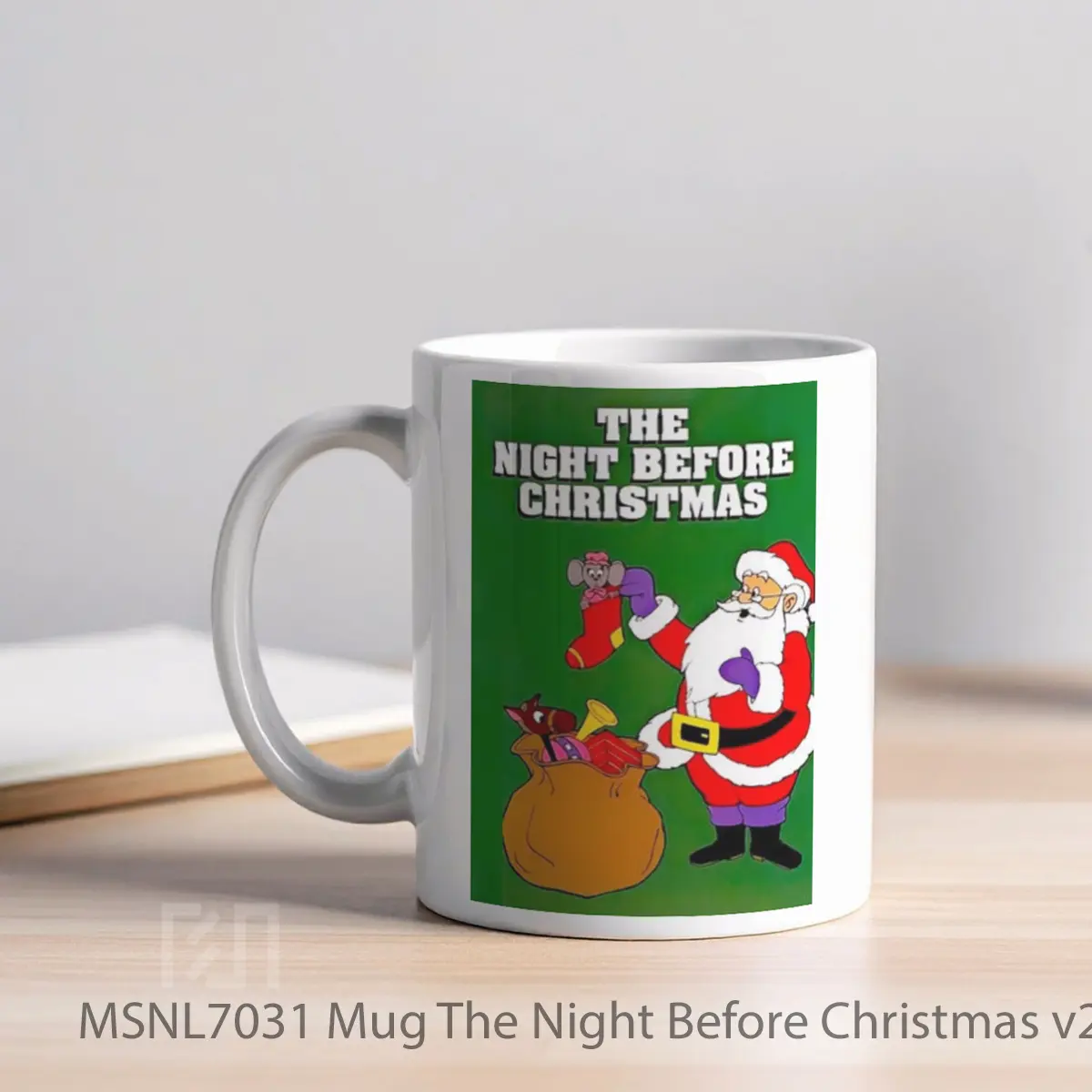 Mug The Night Before Christmas V2 Gelas Keramik Tema Film MSNL7031 - Tampak Kiri