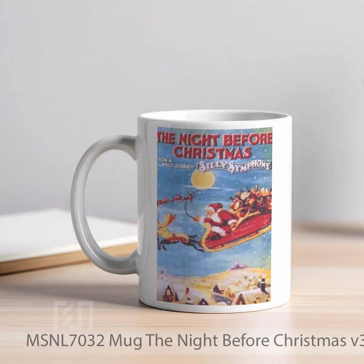 Mug The Night Before Christmas V3 Gelas Keramik Tema Film MSNL7032 - Tampak Kiri