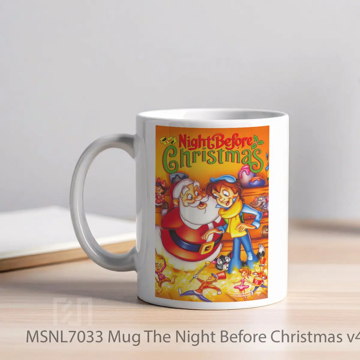 Mug The Night Before Christmas V4 Gelas Keramik Tema Film MSNL7033 - Tampak Kiri