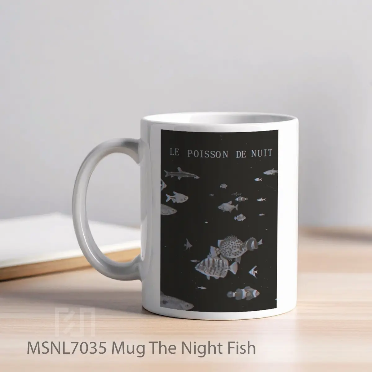 Mug The Night Fish Gelas Keramik Tema Film MSNL7035 - Tampak Kiri