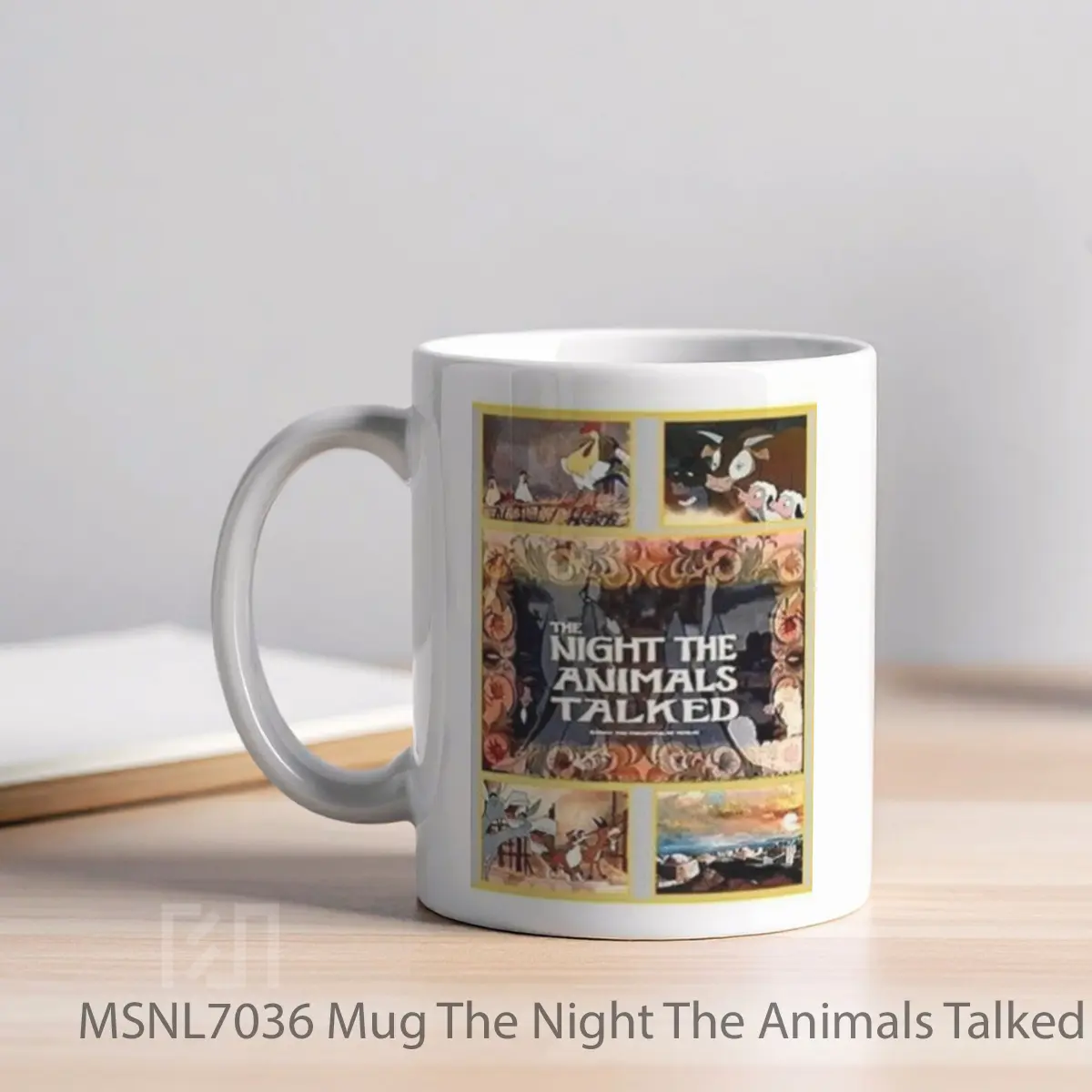 Mug The Night The Animals Talked Gelas Keramik Tema Film MSNL7036 - Tampak Kiri