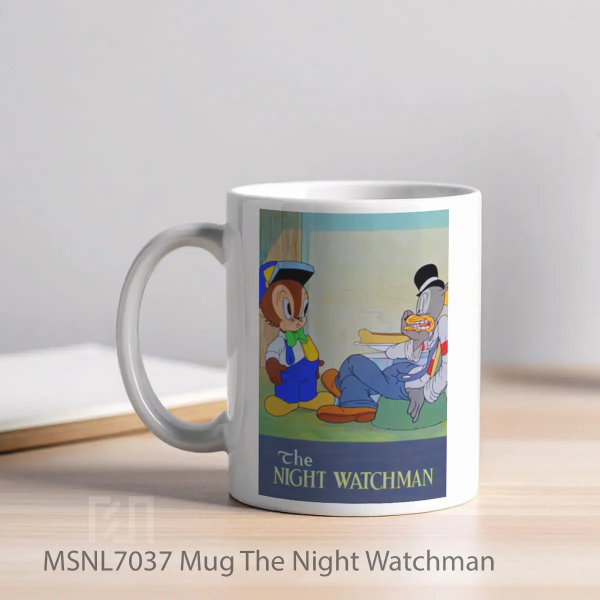 Mug The Night Watchman Gelas Keramik Tema Film MSNL7037 - Tampak Kiri