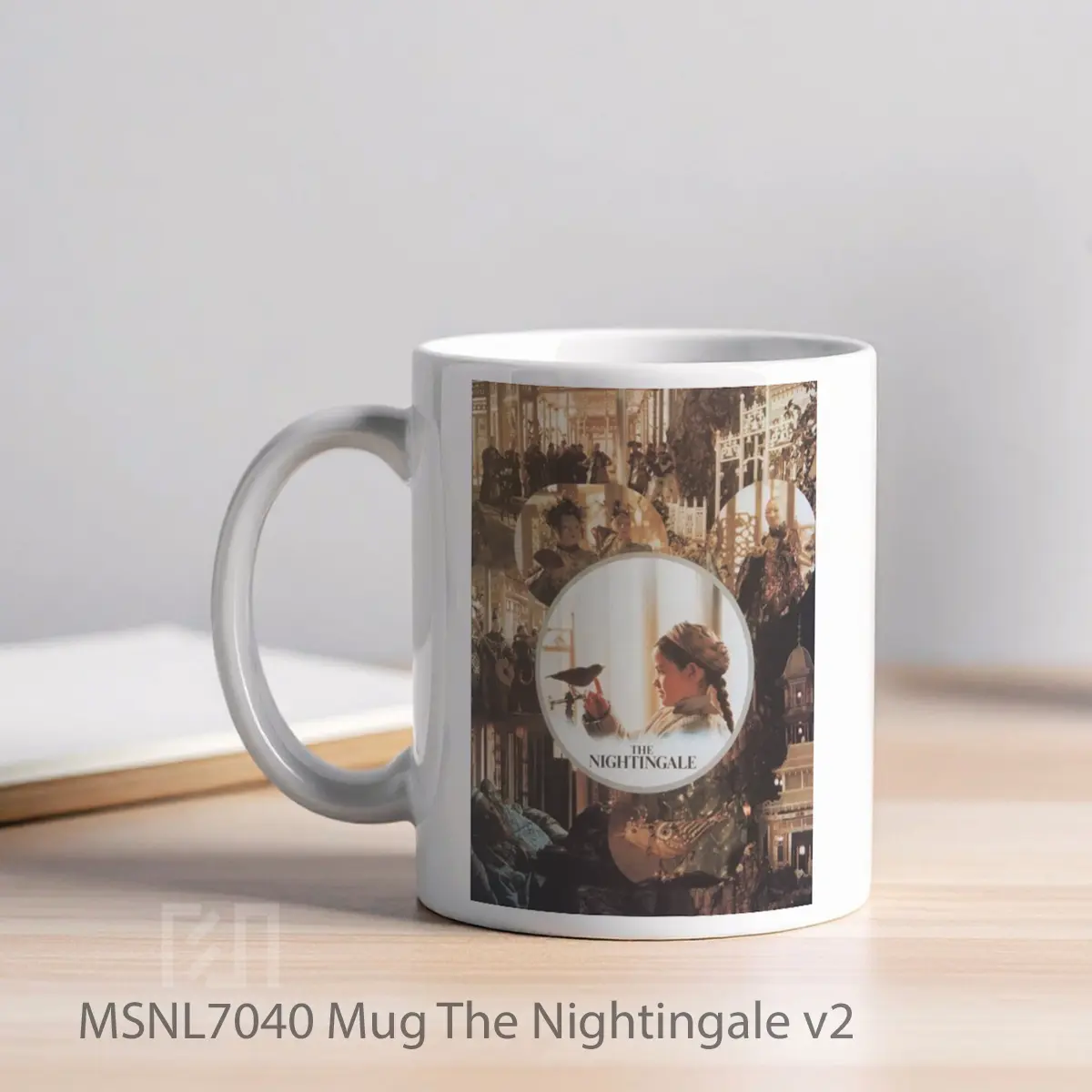 Mug The Nightingale V2 Gelas Keramik Tema Film MSNL7040 - Tampak Kiri