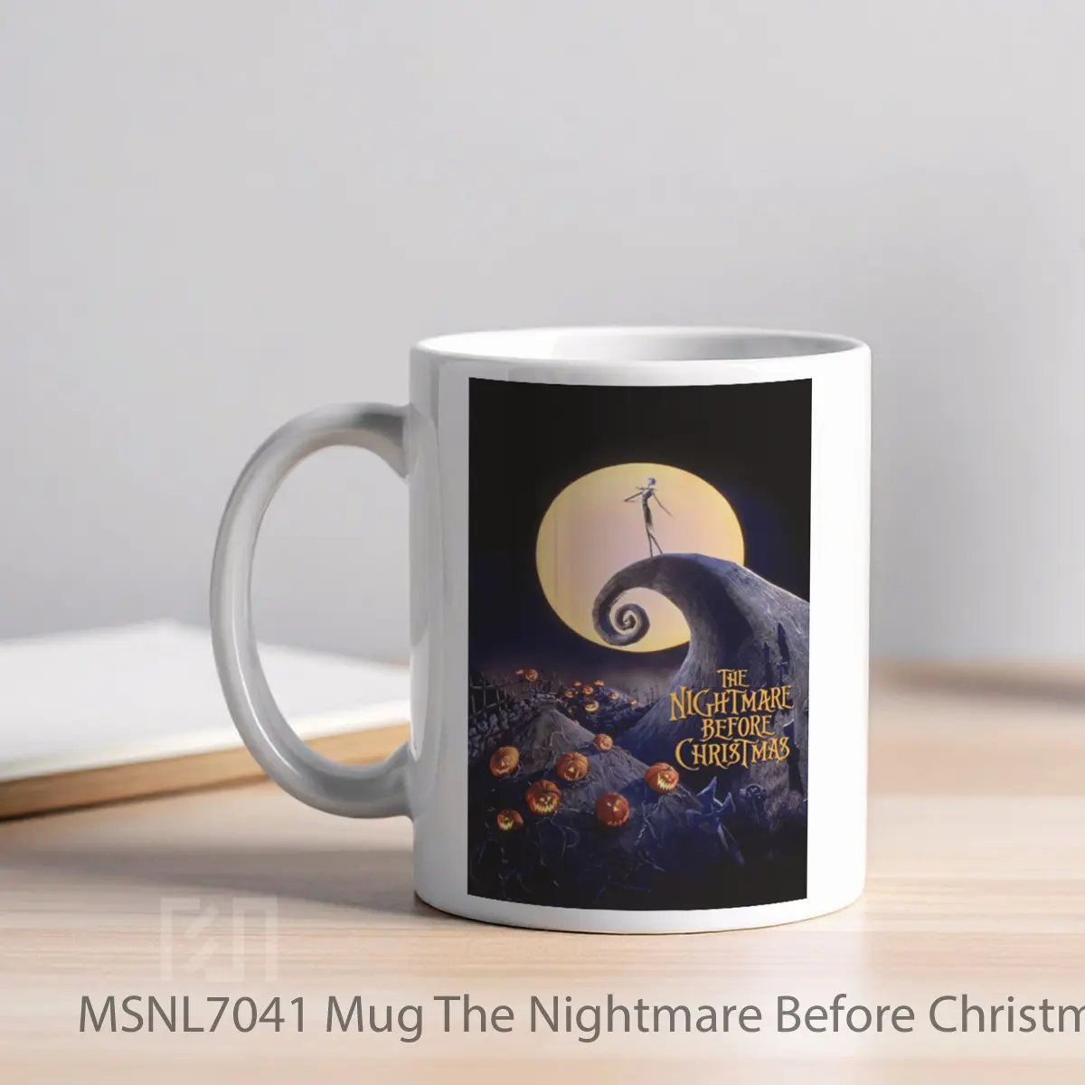 Mug The Nightmare Before Christmas Gelas Keramik Tema Film MSNL7041 - Tampak Kiri