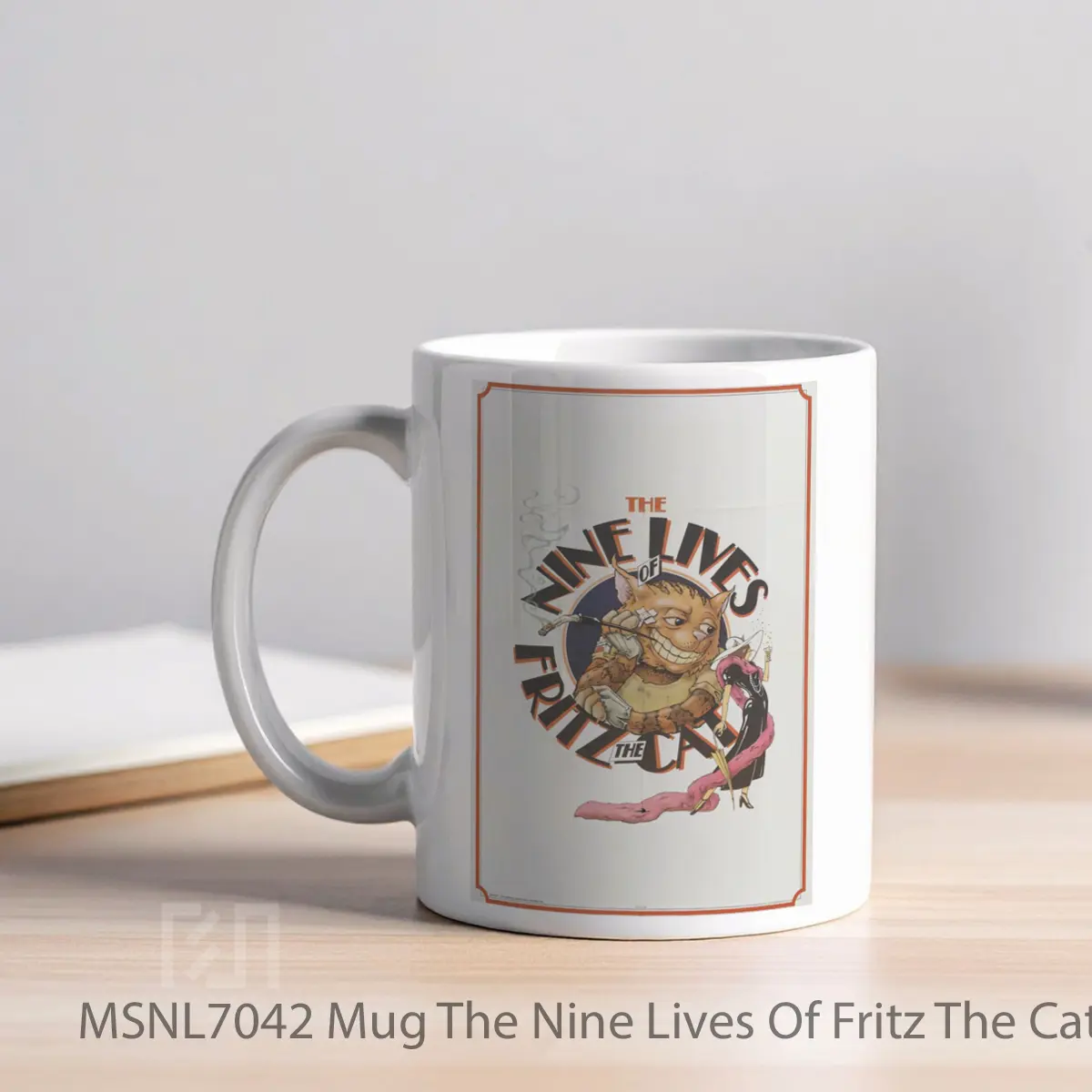 Mug The Nine Lives Of Fritz The Cat Gelas Keramik Tema Film MSNL7042 - Tampak Kiri