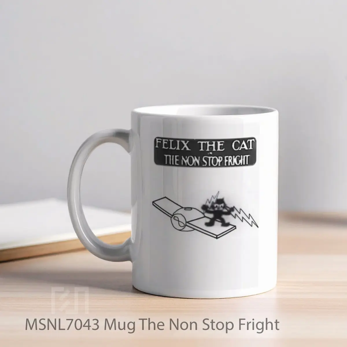 Mug The Non Stop Fright Gelas Keramik Tema Film MSNL7043 - Tampak Kiri