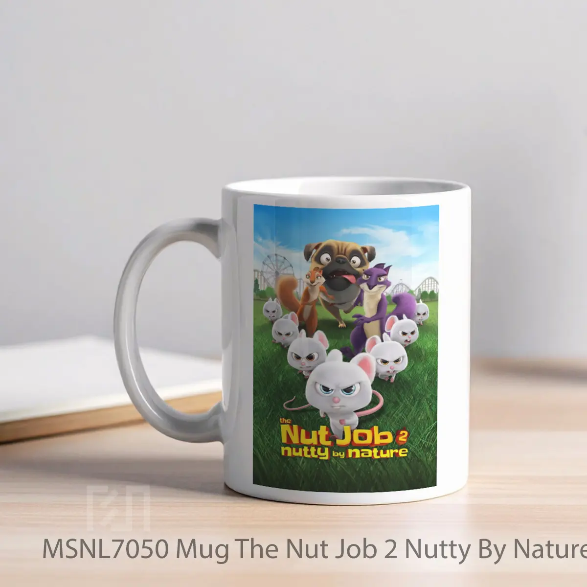 Mug The Nut Job 2 Nutty By Nature Gelas Keramik Tema Film MSNL7050 - Tampak Kiri
