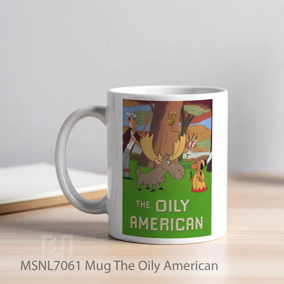 Mug The Oily American Gelas Keramik Tema Film MSNL7061 - Tampak Kiri