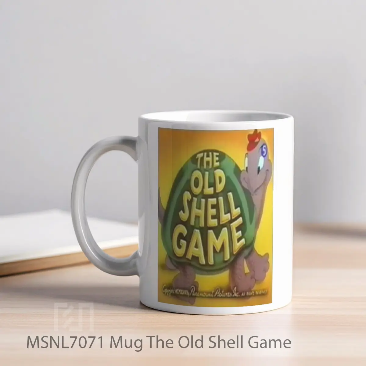 Mug The Old Shell Game Gelas Keramik Tema Film MSNL7071 - Tampak Kiri