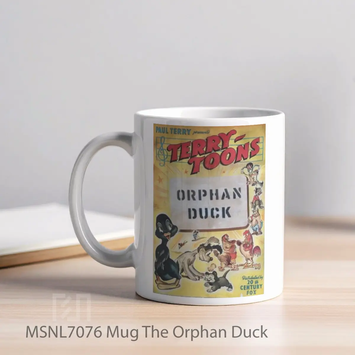 Mug The Orphan Duck Gelas Keramik Tema Film MSNL7076 - Tampak Kiri