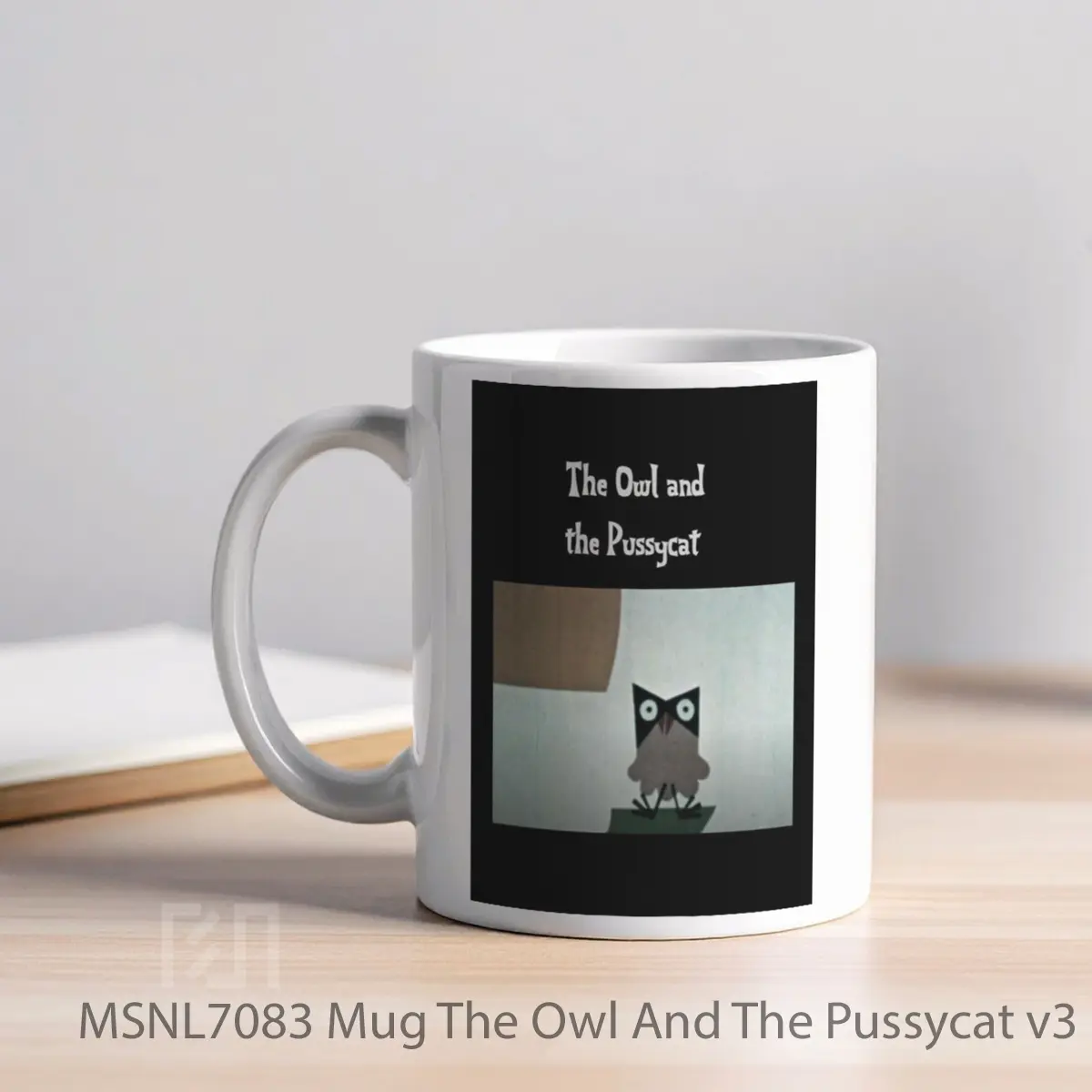 Mug The Owl And The Pussycat V3 Gelas Keramik Tema Film MSNL7083 - Tampak Kiri