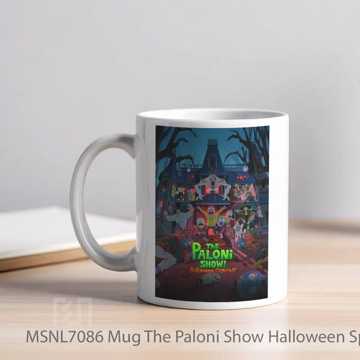 Mug The Paloni Show Halloween Special Gelas Keramik Tema Film MSNL7086 - Tampak Kiri