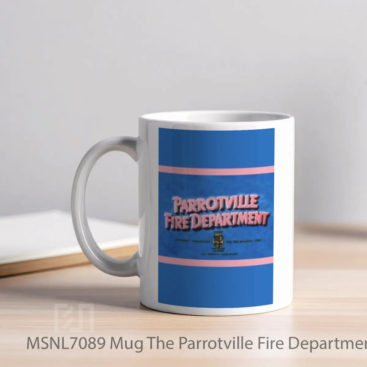 Mug The Parrotville Fire Department Gelas Keramik Tema Film MSNL7089 - Tampak Kiri