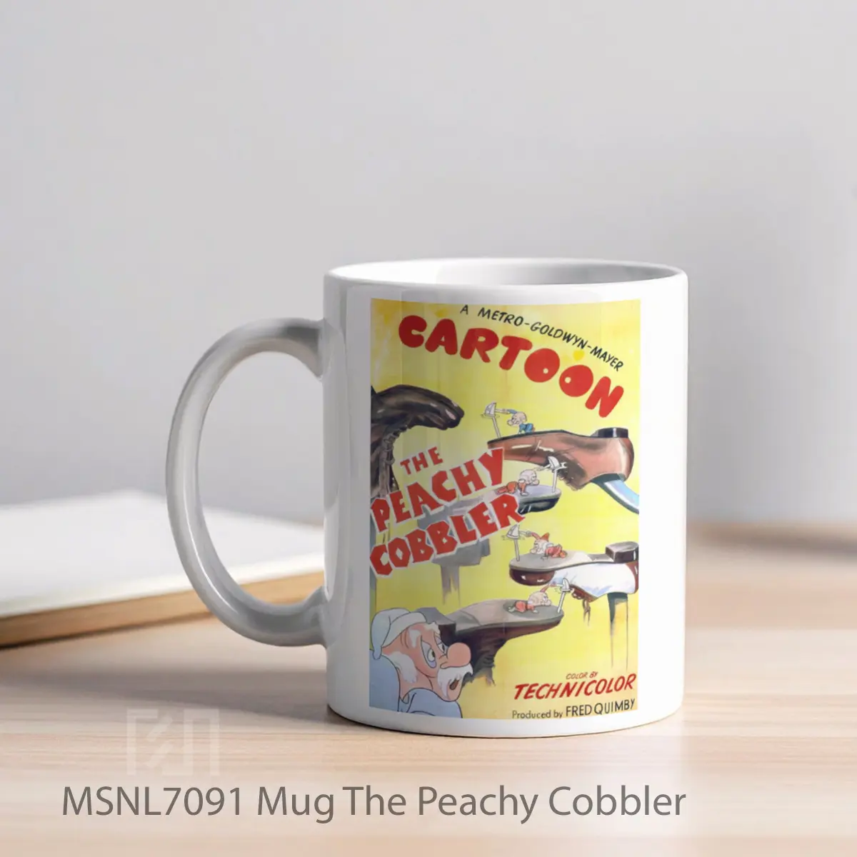 Mug The Peachy Cobbler Gelas Keramik Tema Film MSNL7091 - Tampak Kiri