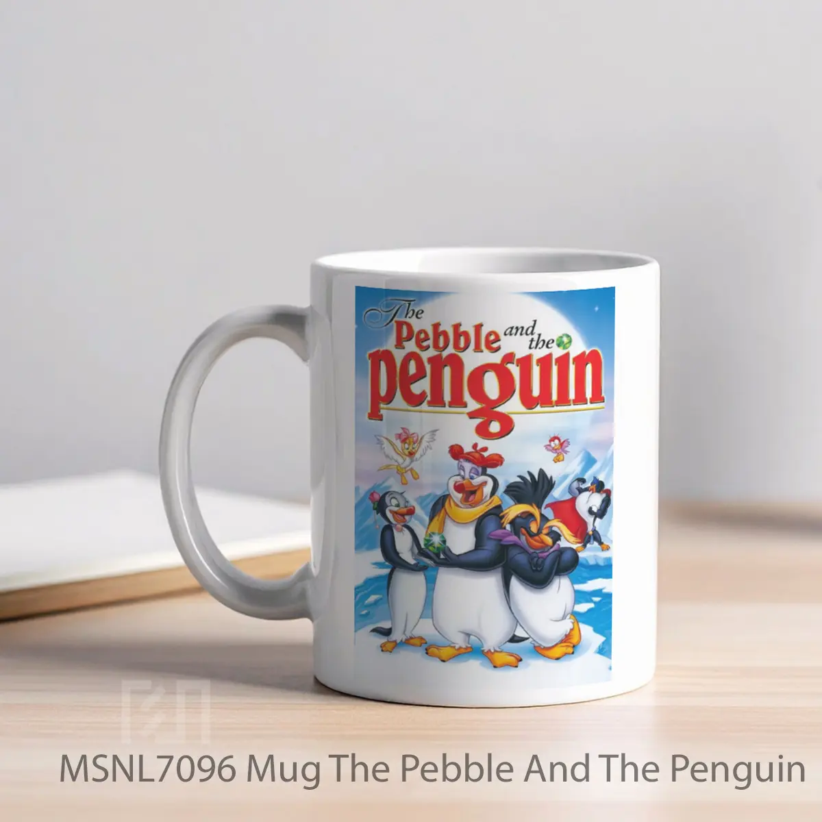 Mug The Pebble And The Penguin Gelas Keramik Tema Film MSNL7096 - Tampak Kiri