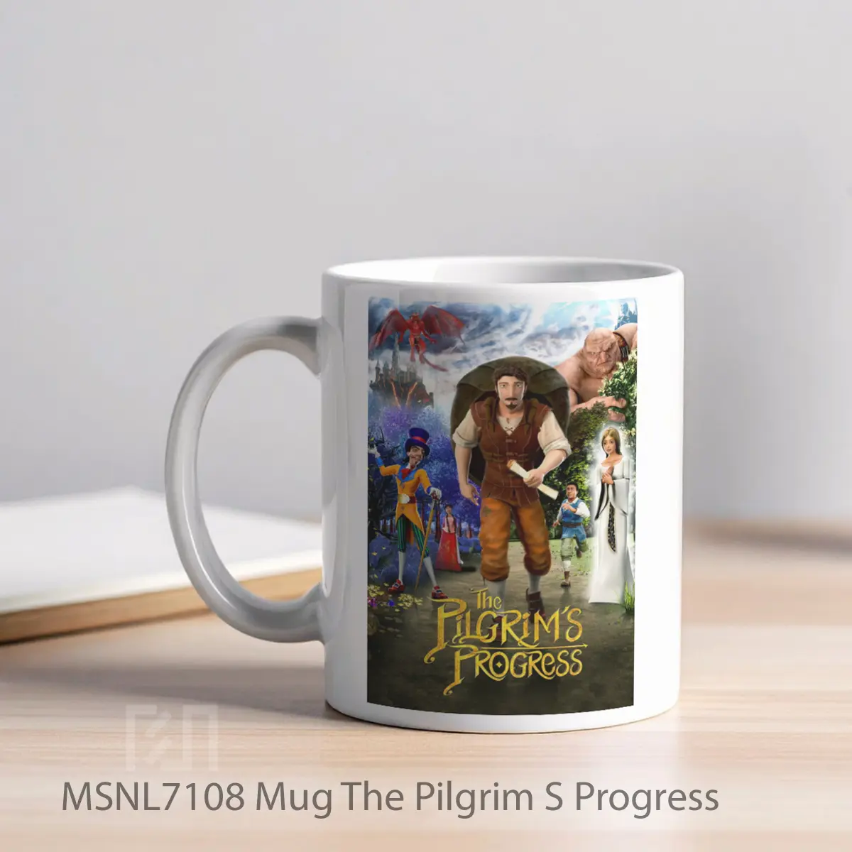 Mug The Pilgrim S Progress Gelas Keramik Tema Film MSNL7108 - Tampak Kiri