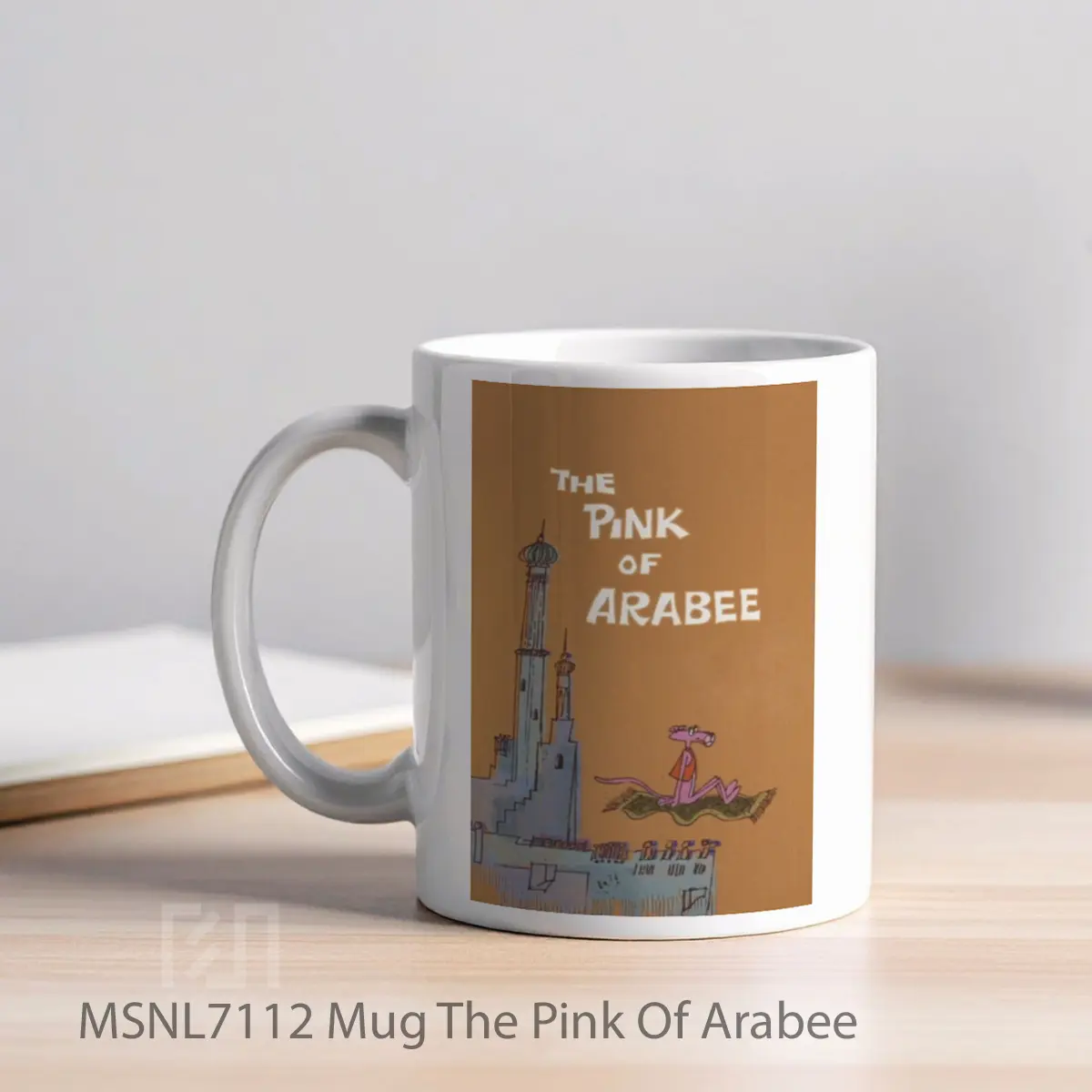 Mug The Pink Of Arabee Gelas Keramik Tema Film MSNL7112 - Tampak Kiri