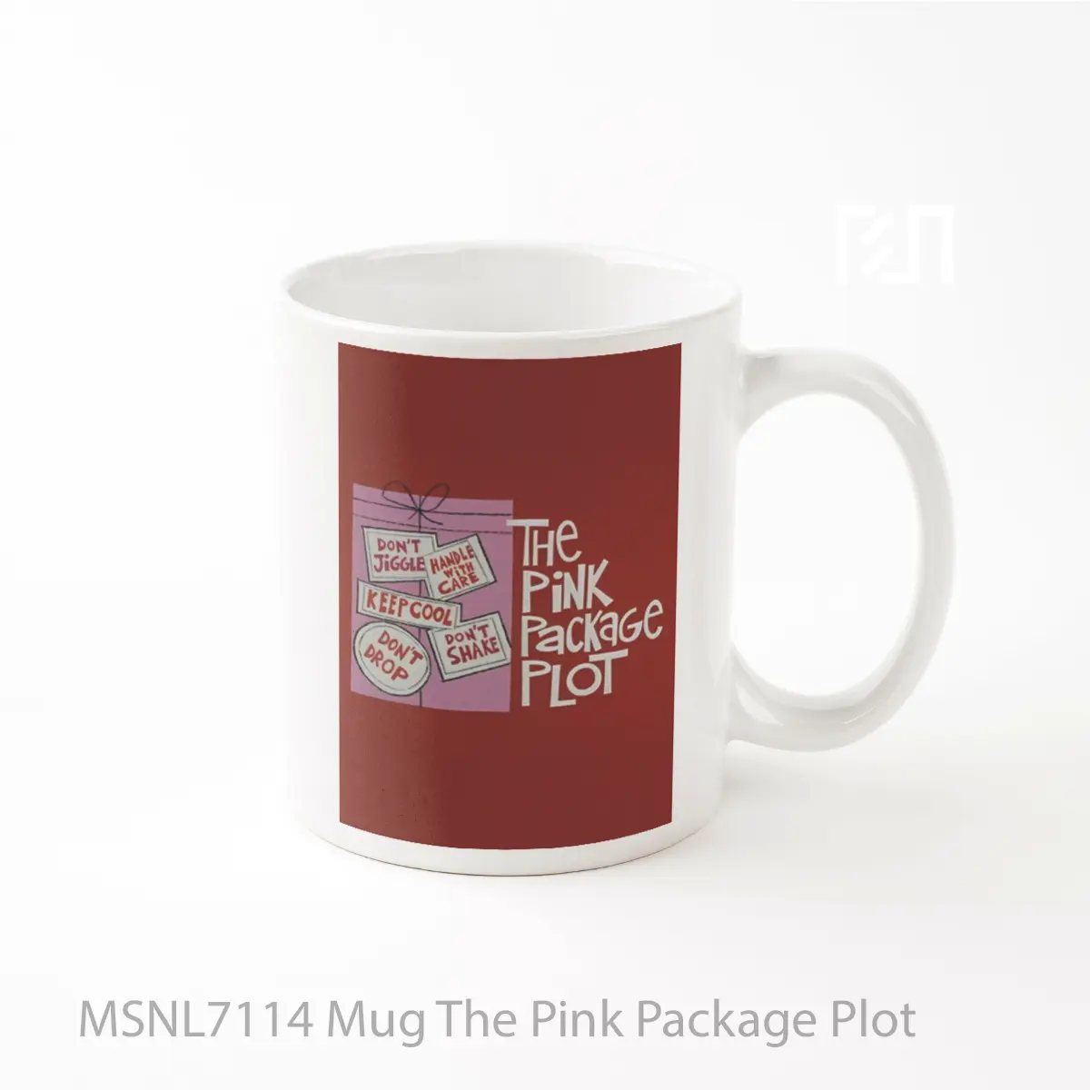 Mug The Pink Package Plot Gelas Keramik Tema Film MSNL7114